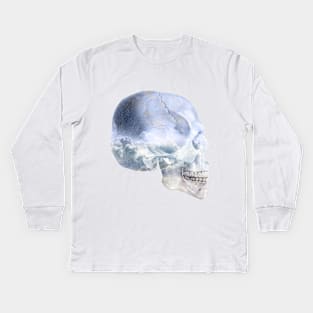Head/Skull In The Clouds Kids Long Sleeve T-Shirt
